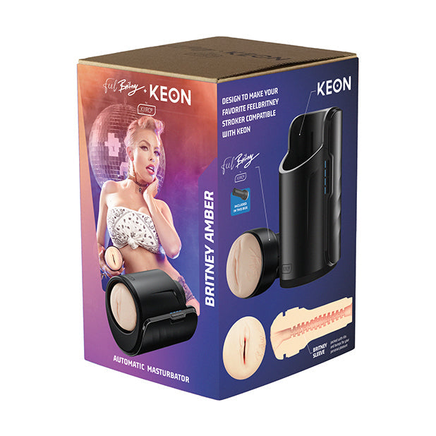 Kiiroo - Keon Feel Stars Collection Stroker Combo Set Britney Amber (Beige) - Beige - Masturbator Vagina (Vibration)