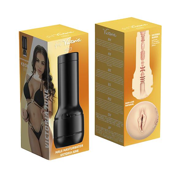 Kiiroo - Stars Collection Strokers Feel Victoria June Masturbator (Black) Masturbator Vagina (Non Vibration) 8720256722090 CherryAffairs
