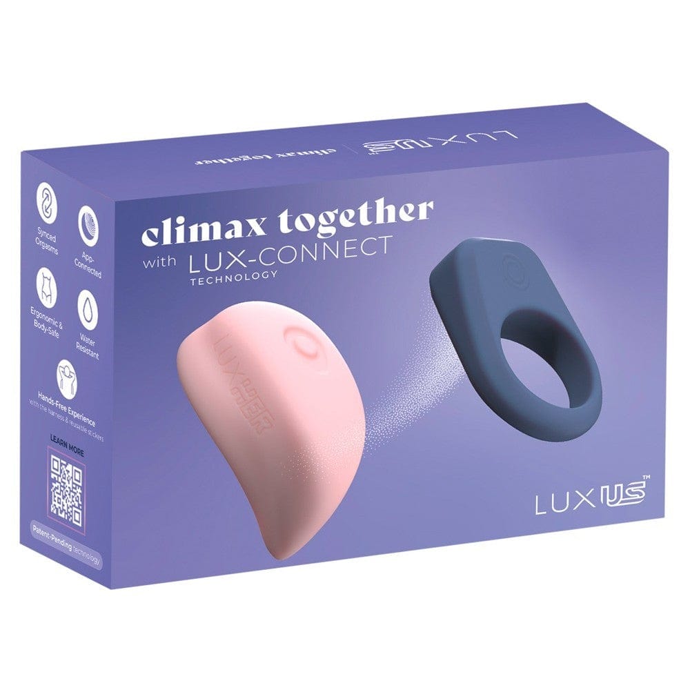 Kiiroo - Luxus App-Controlled Clit Massager Cock Ring Couple's Massager Set (Pink/Blue) KR1059 CherryAffairs