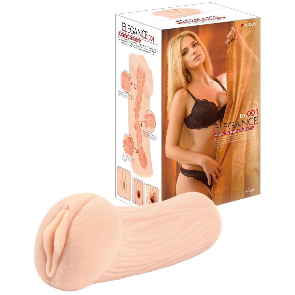 Kokos - Elegance 001 Double Layer Meiki (Beige) Masturbator Vagina (Non Vibration) Durio Asia
