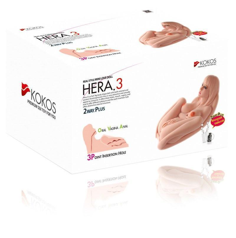 Kokos - Hera 3 Mini Doll with Vibration Meiki (Beige) Doll - CherryAffairs Singapore