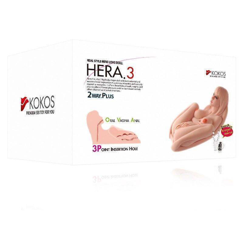 Kokos - Hera 3 Mini Doll with Vibration Meiki (Beige) Doll - CherryAffairs Singapore