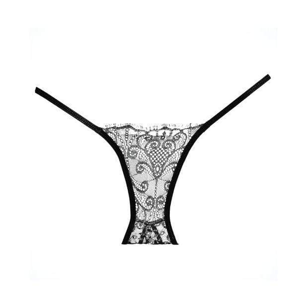 Allure Lingerie - Adore Lace Enchanted Belle Panty O/S (Black) Lingerie (Non Vibration) 883045908360 CherryAffairs