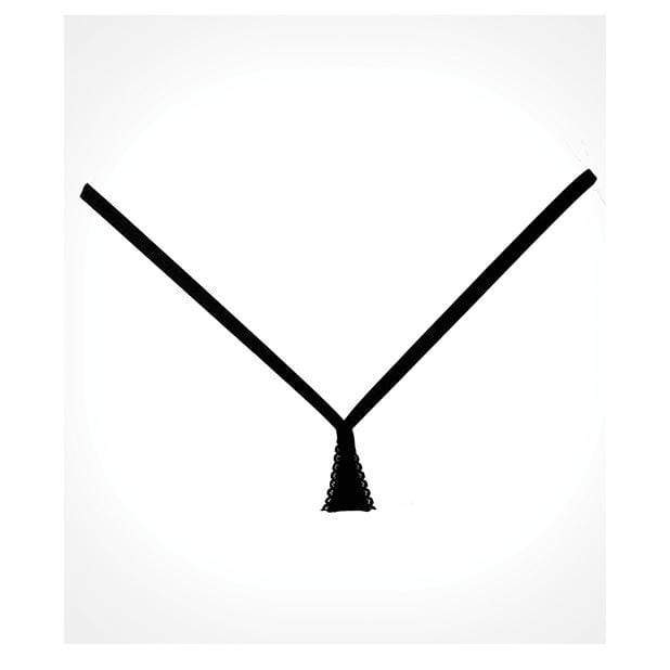 Allure Lingerie - Adore Between the Cheats Wetlook Panty O/S (Black) Lingerie (Non Vibration) 883045911193 CherryAffairs