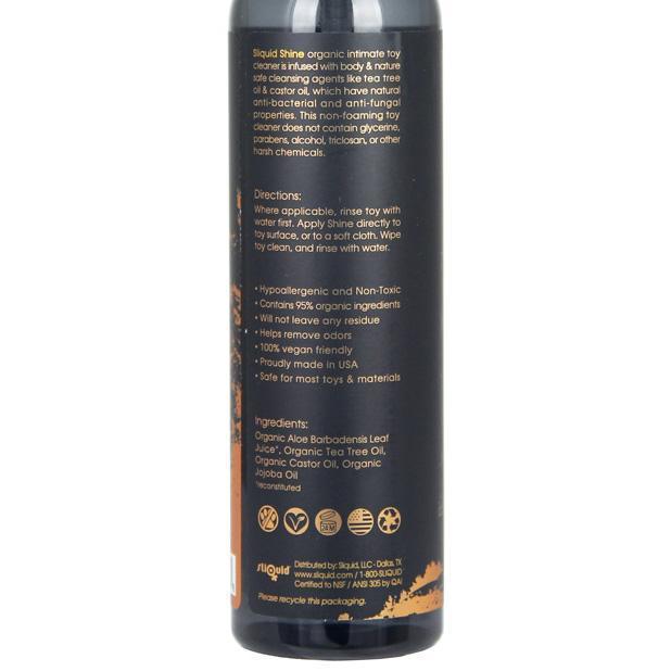 Sliquid - Shine Organic Unscented Intimate Toy Cleaner  8.5 oz (Black) Toy Cleaners Singapore