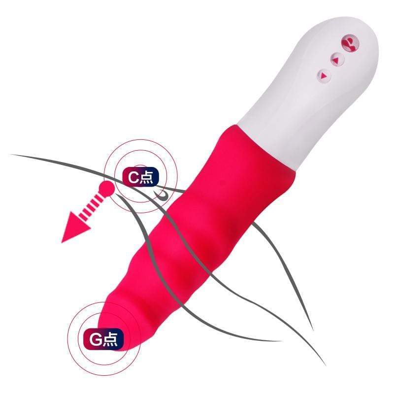 MyToys - My Lover Rechargeable Thrusting Vibrator (Red) Non Realistic Dildo w/o suction cup (Vibration) Rechargeable 9504000162153 CherryAffairs