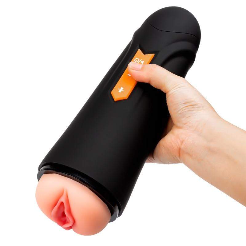 MyToys - MyFun Clamping and Vibrating Masturbation Cup (Black) Masturbator Vagina (Vibration) Rechargeable 9504000162375 CherryAffairs