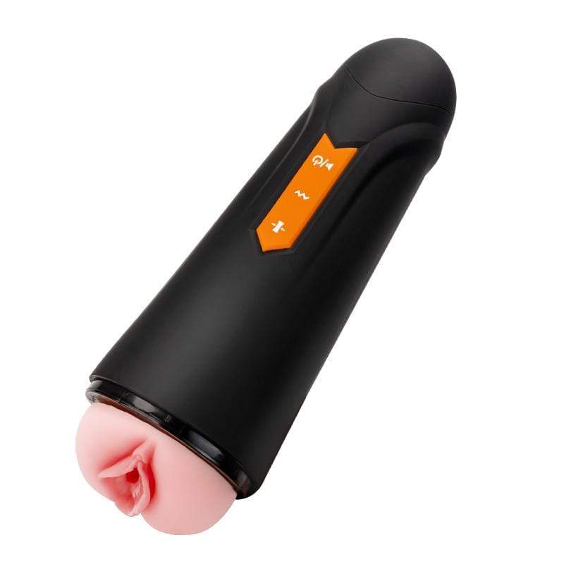 MyToys - MyFun Clamping and Vibrating Masturbation Cup (Black) Masturbator Vagina (Vibration) Rechargeable 9504000162375 CherryAffairs