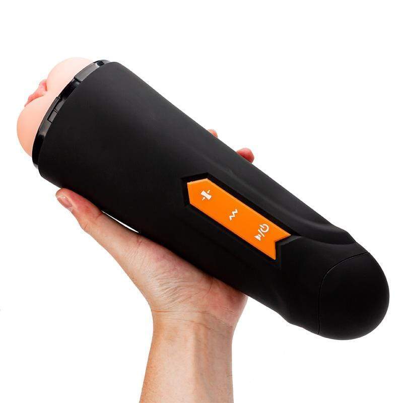 MyToys - MyFun Clamping and Vibrating Masturbation Cup (Black) Masturbator Vagina (Vibration) Rechargeable 9504000162375 CherryAffairs