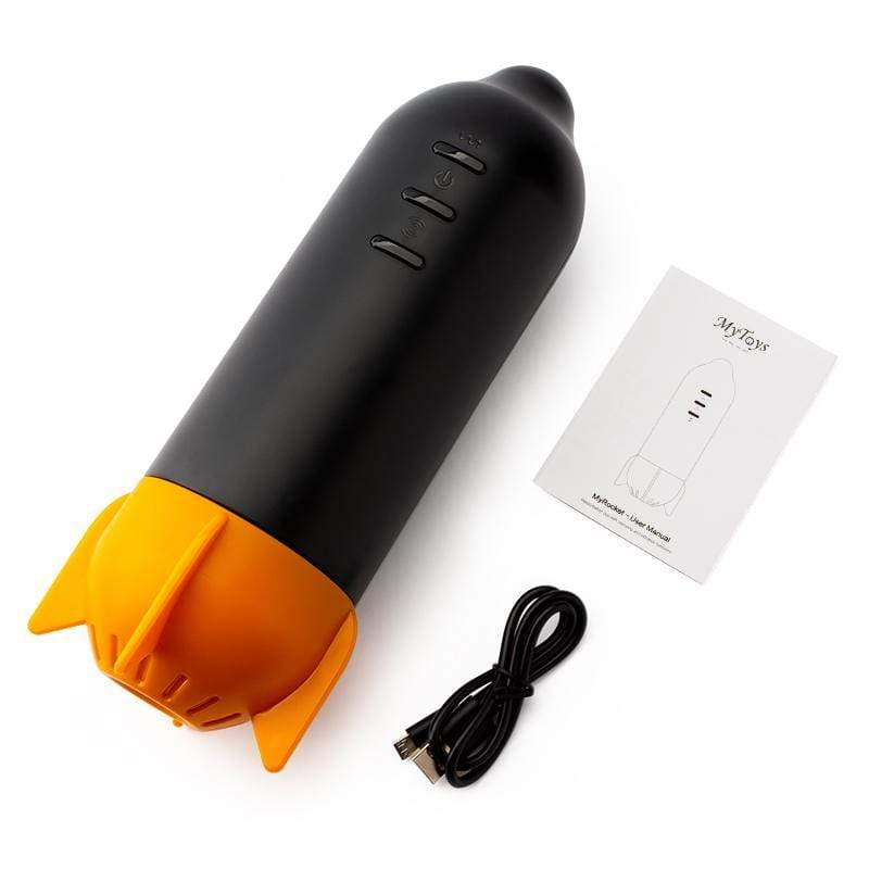 MyToys - MyRocket Clamping Vibrating Masturbation Cup (Black) Masturbator Soft Stroker (Vibration) Rechargeable 9504000162436 CherryAffairs