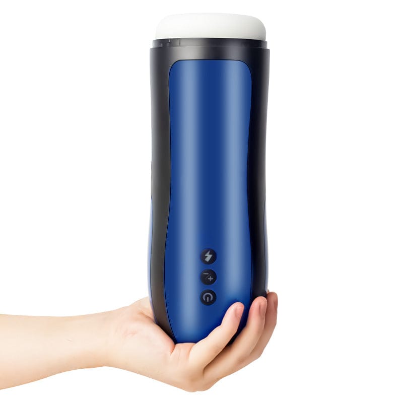 MyToys - MyThruster Thursting Vibrating Masturbation Cup (Blue) Masturbator Soft Stroker (Vibration) Rechargeable 9504000162511 CherryAffairs