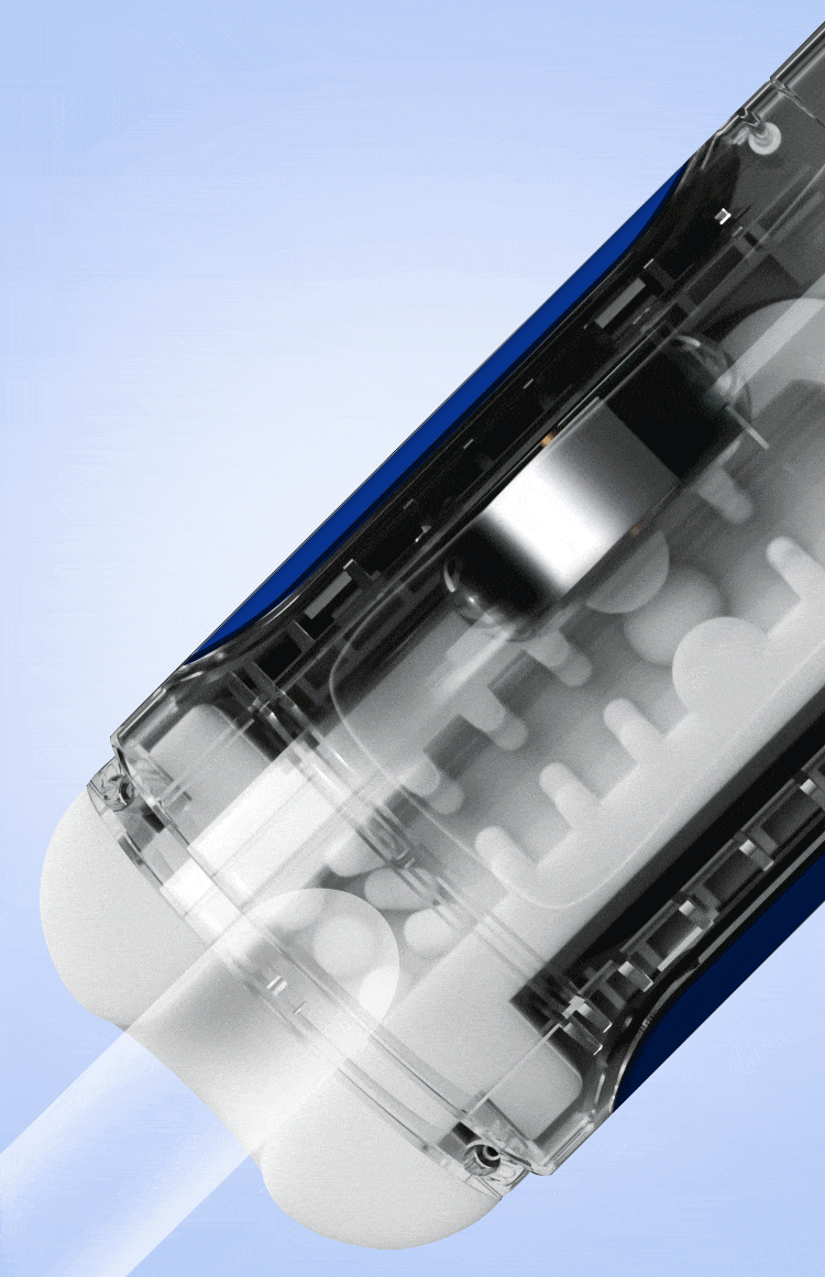 MyToys - MyThruster Thursting Vibrating Masturbation Cup (Blue) Masturbator Soft Stroker (Vibration) Rechargeable 9504000162511 CherryAffairs