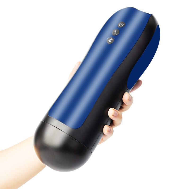 MyToys - MyThruster Thursting Vibrating Masturbation Cup (Blue) Masturbator Soft Stroker (Vibration) Rechargeable 9504000162511 CherryAffairs