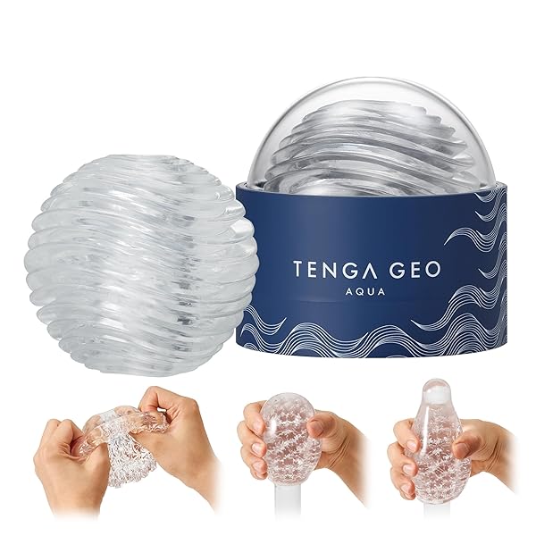 Tenga - 3D Geo Aqua Soft Stroker Masturbator (Putih)