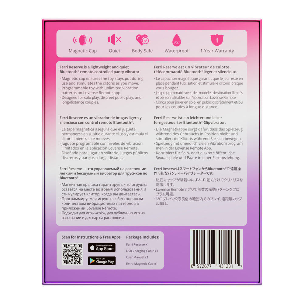 Lovense - Ferri Reserve App Controlled Panty Vibrator (Purple)