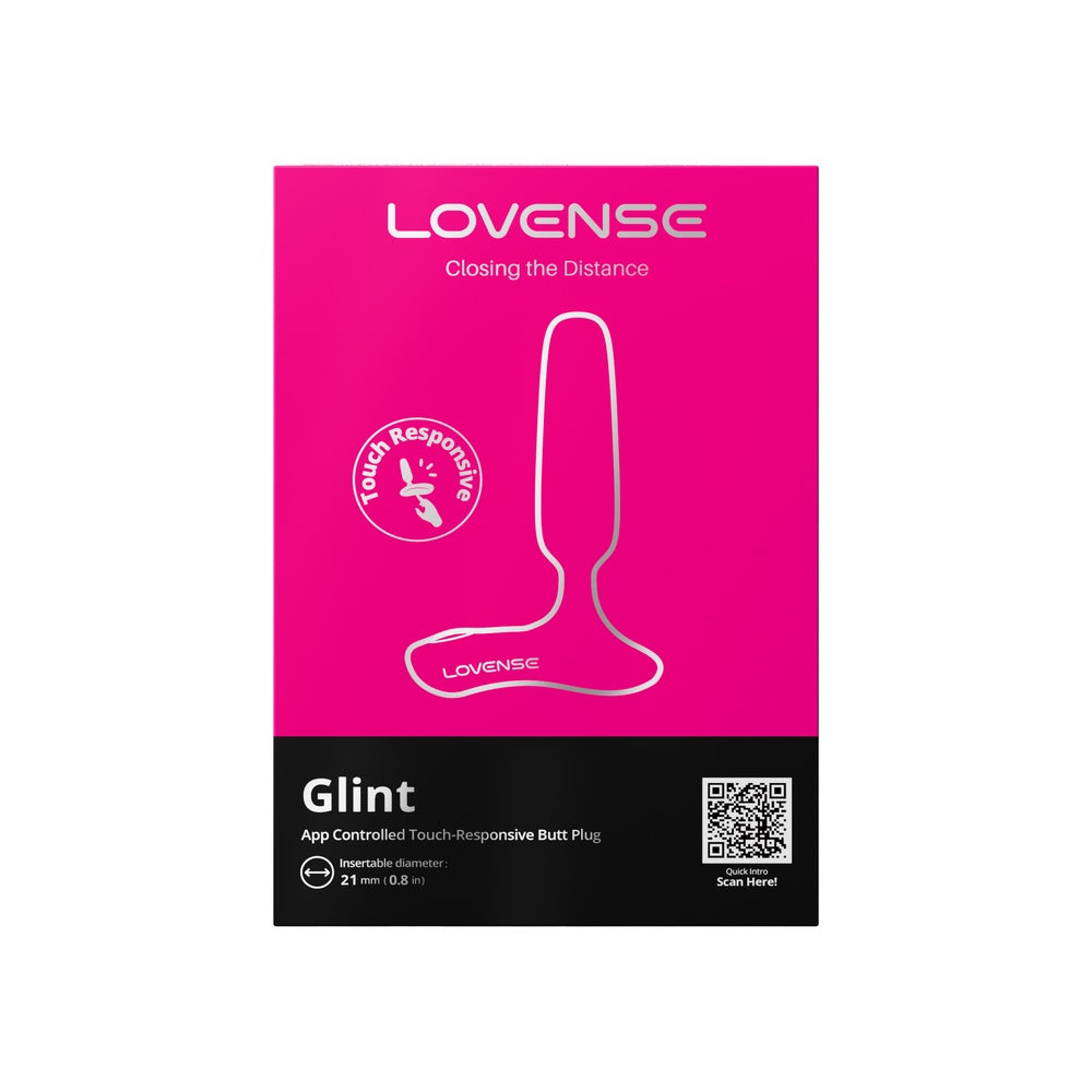 Lovense - Glint Nút Bịt Hậu Môn Điều Khiển Bằng Ứng Dụng, Phản Hồi Cảm Ứng (Đen)