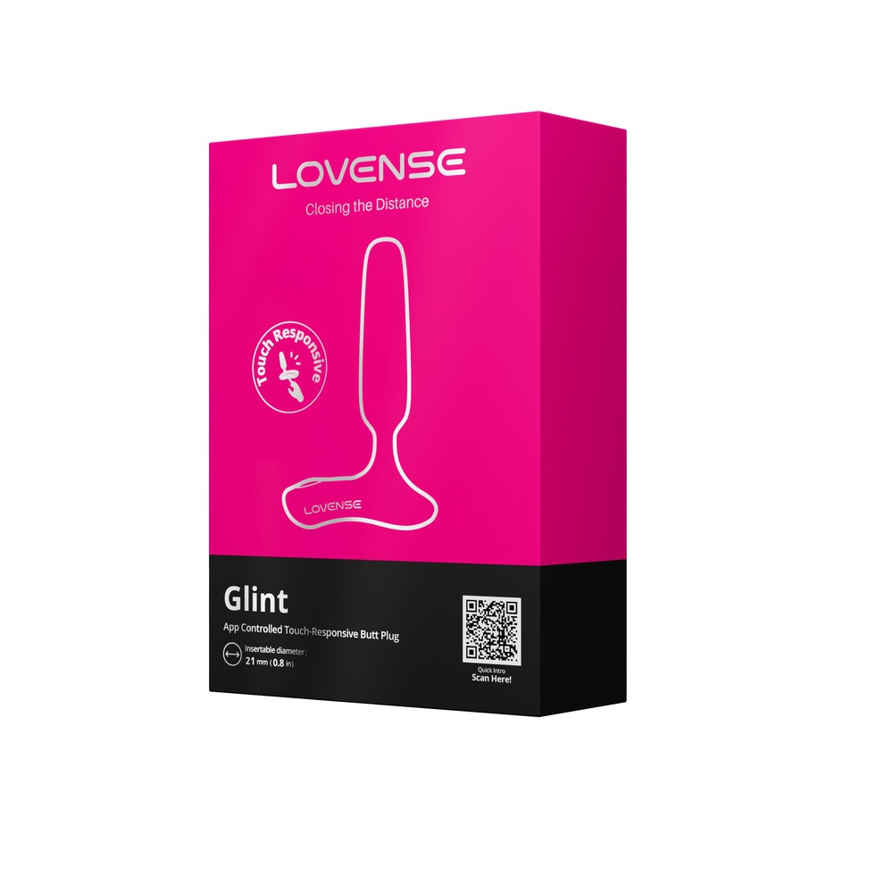 Lovense - Glint Nút Bịt Hậu Môn Điều Khiển Bằng Ứng Dụng, Phản Hồi Cảm Ứng (Đen)