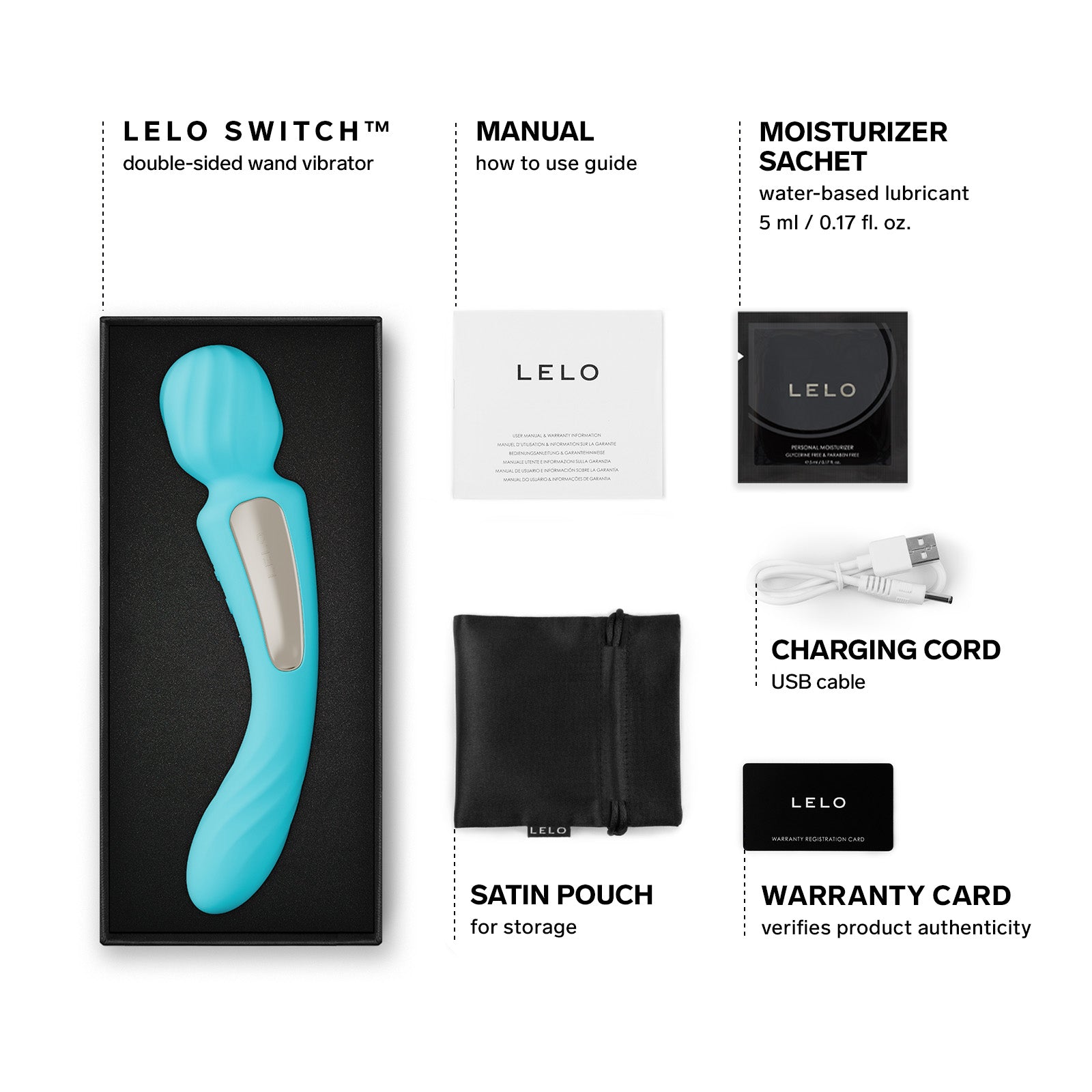 LELO - Switch App-Controlled Double Sided Wand Massager Vibrator