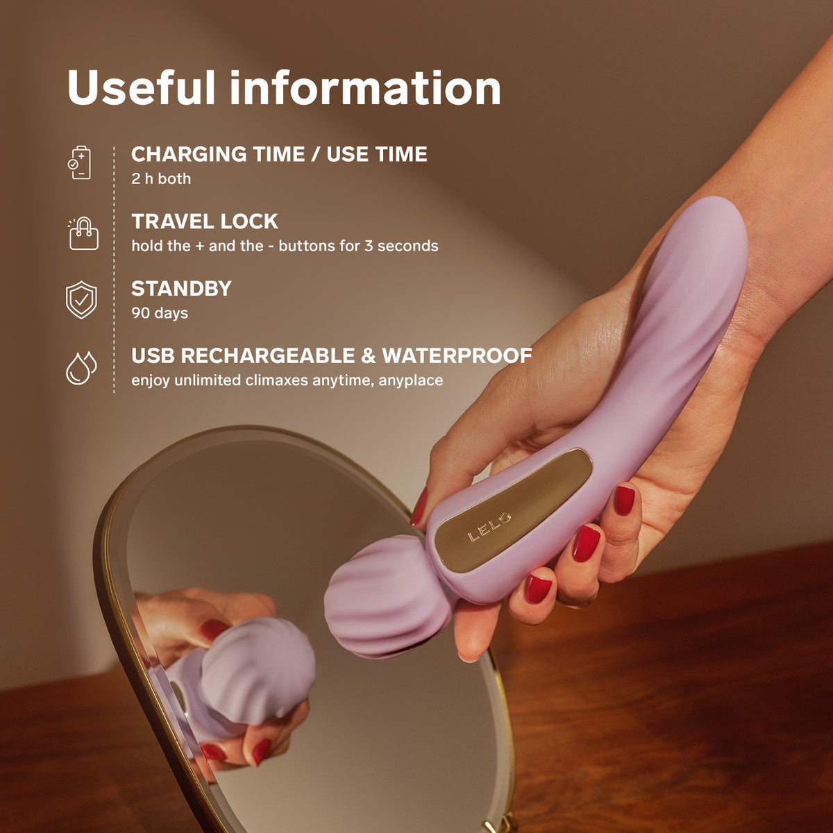 LELO - Switch App-Controlled Double Sided Wand Massager Vibrator