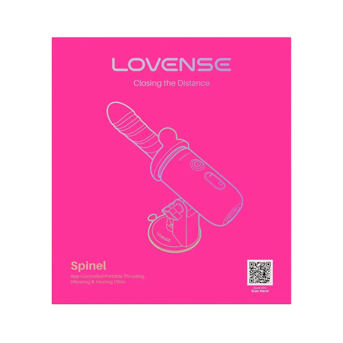 Lovense - Spinel App-controlled Portable Thrusting Vibrating Heating Dildo