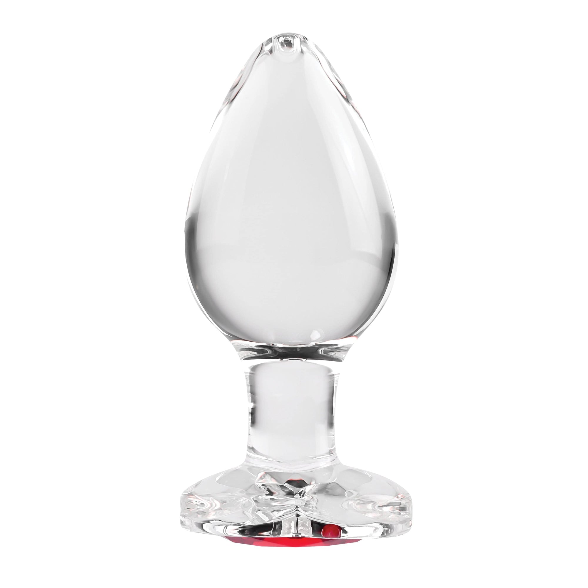 Adam & Eve - Red Heart Gem Glass Anal Plug Glass Anal Plug (Non Vibration) CherryAffairs