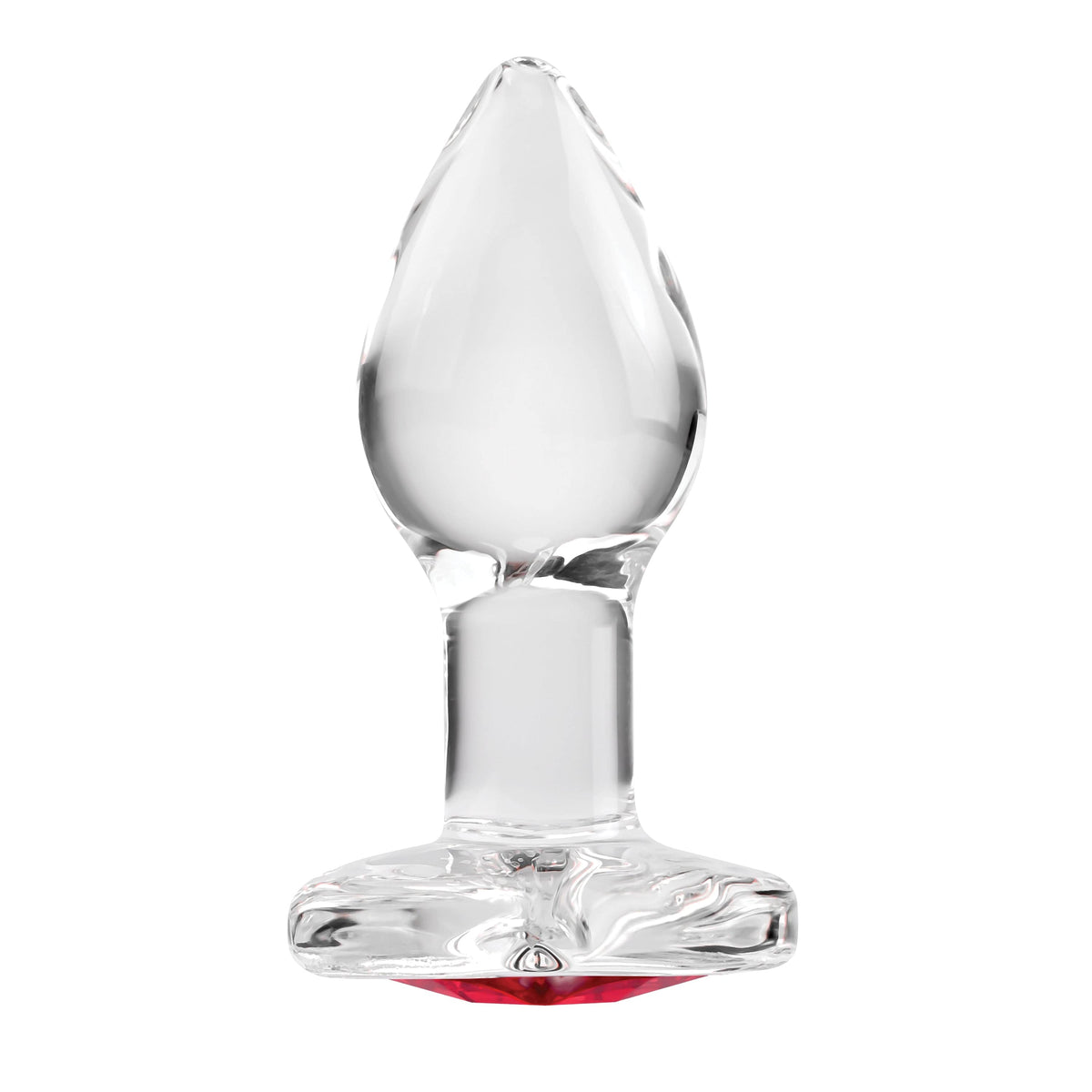Adam & Eve - Red Heart Gem Glass Anal Plug Glass Anal Plug (Non Vibration) CherryAffairs