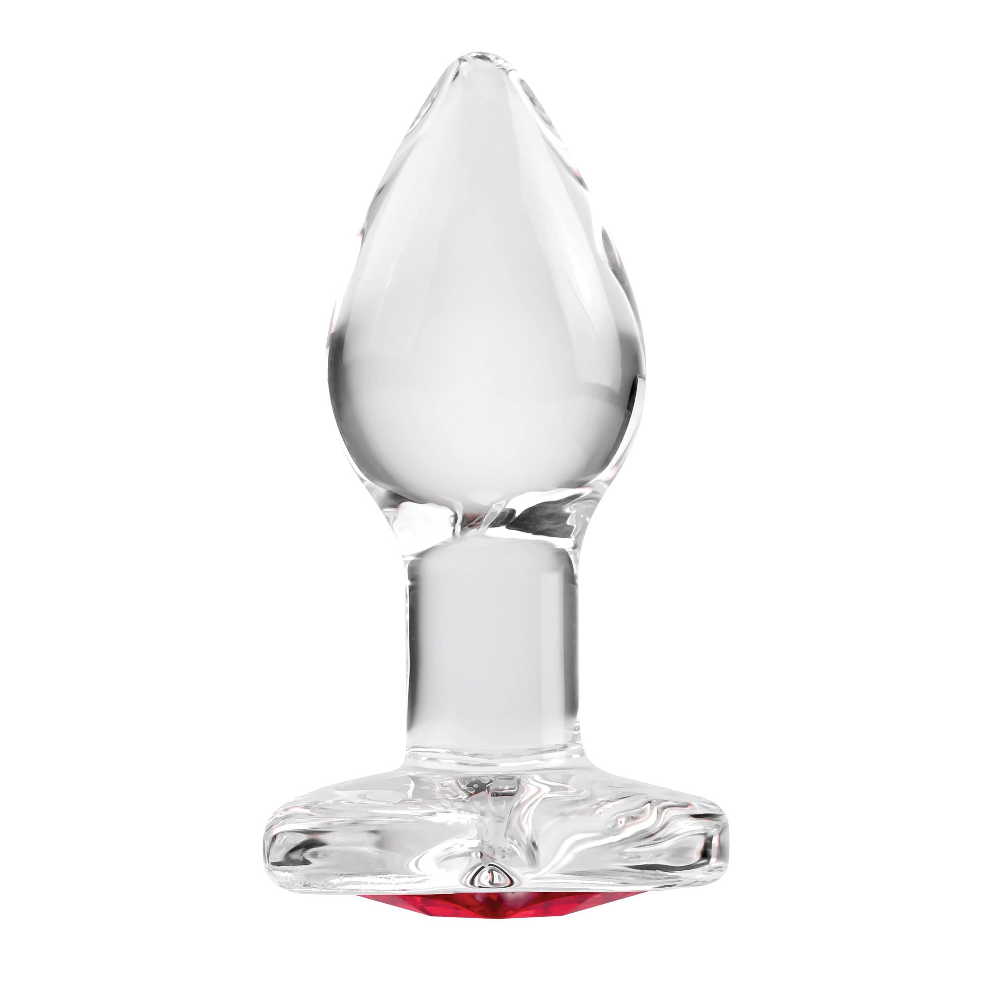 Adam & Eve - Red Heart Gem Glass Anal Plug Glass Anal Plug (Non Vibration) CherryAffairs