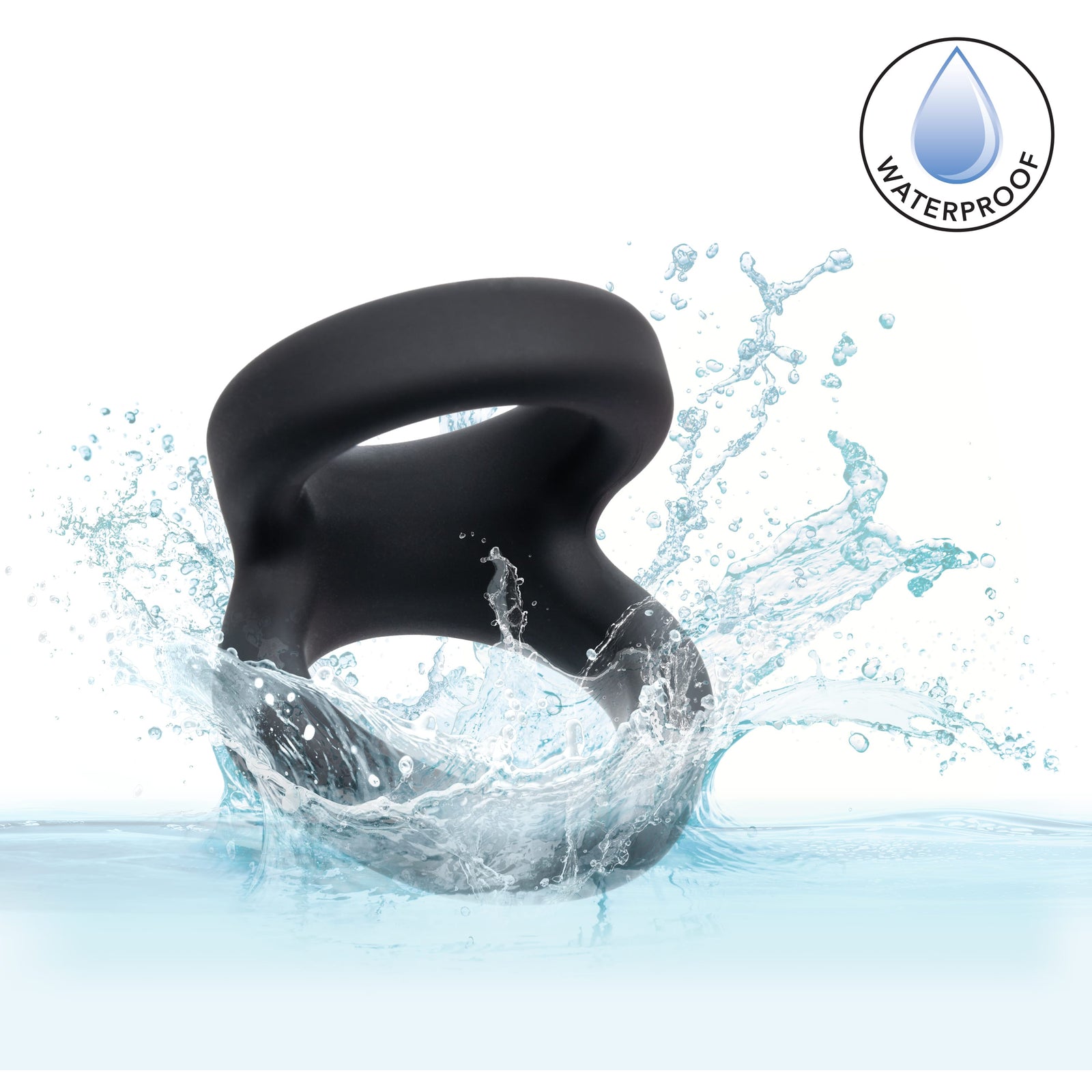 California Exotics - Alpha Liquid Silicone Snug Tugger Cock Ring (Black) CE2133 CherryAffairs