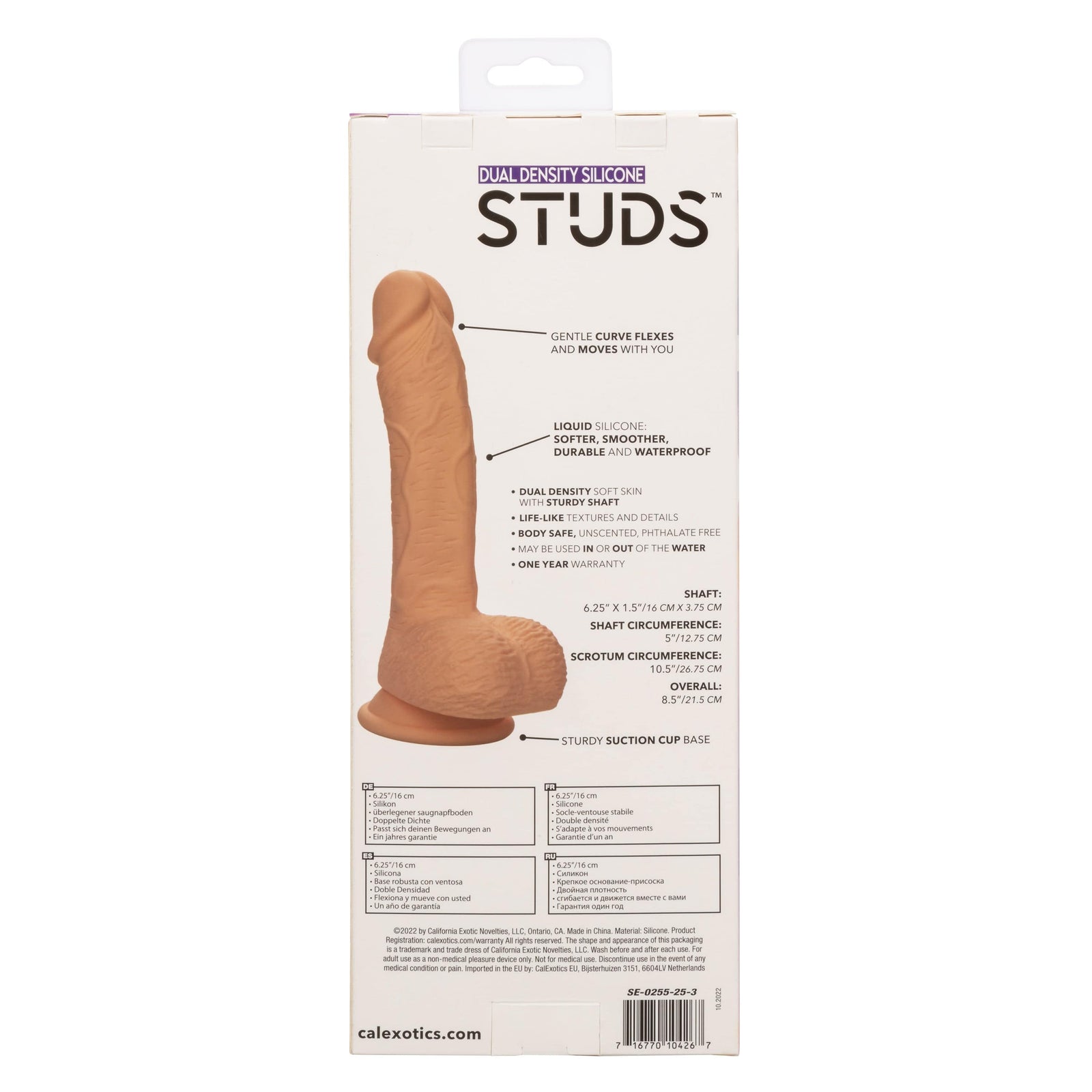 California Exotics - Dual Density Silicone Studs Realistic Dildo Realistic Dildo with suction cup (Non Vibration) CherryAffairs