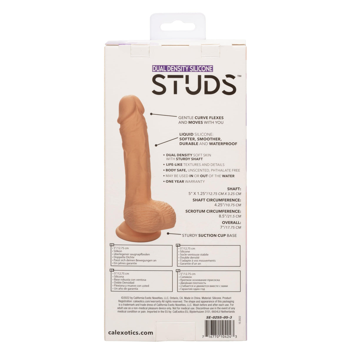 California Exotics - Dual Density Silicone Studs Realistic Dildo Realistic Dildo with suction cup (Non Vibration) CherryAffairs
