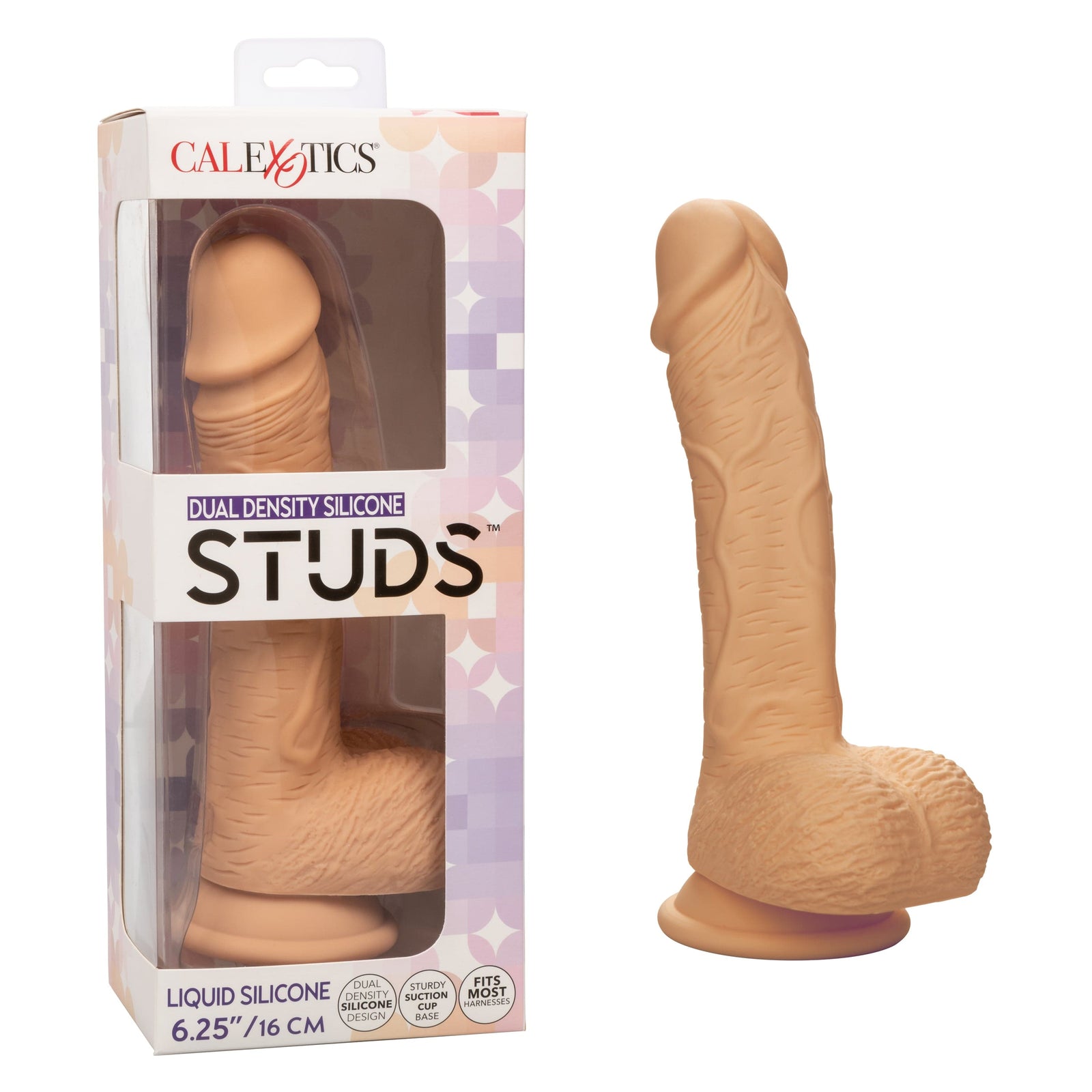 California Exotics - Dual Density Silicone Studs Realistic Dildo Realistic Dildo with suction cup (Non Vibration) CherryAffairs
