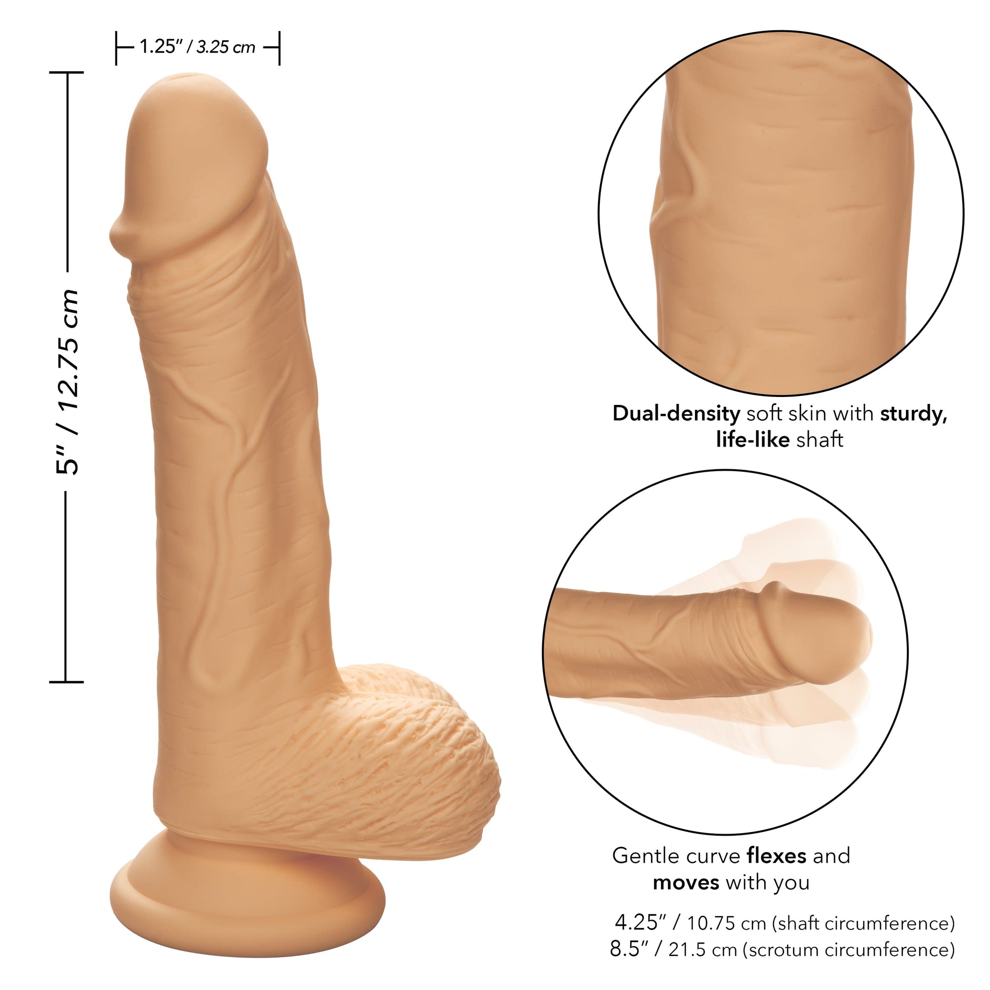 California Exotics - Dual Density Silicone Studs Realistic Dildo Realistic Dildo with suction cup (Non Vibration) CherryAffairs