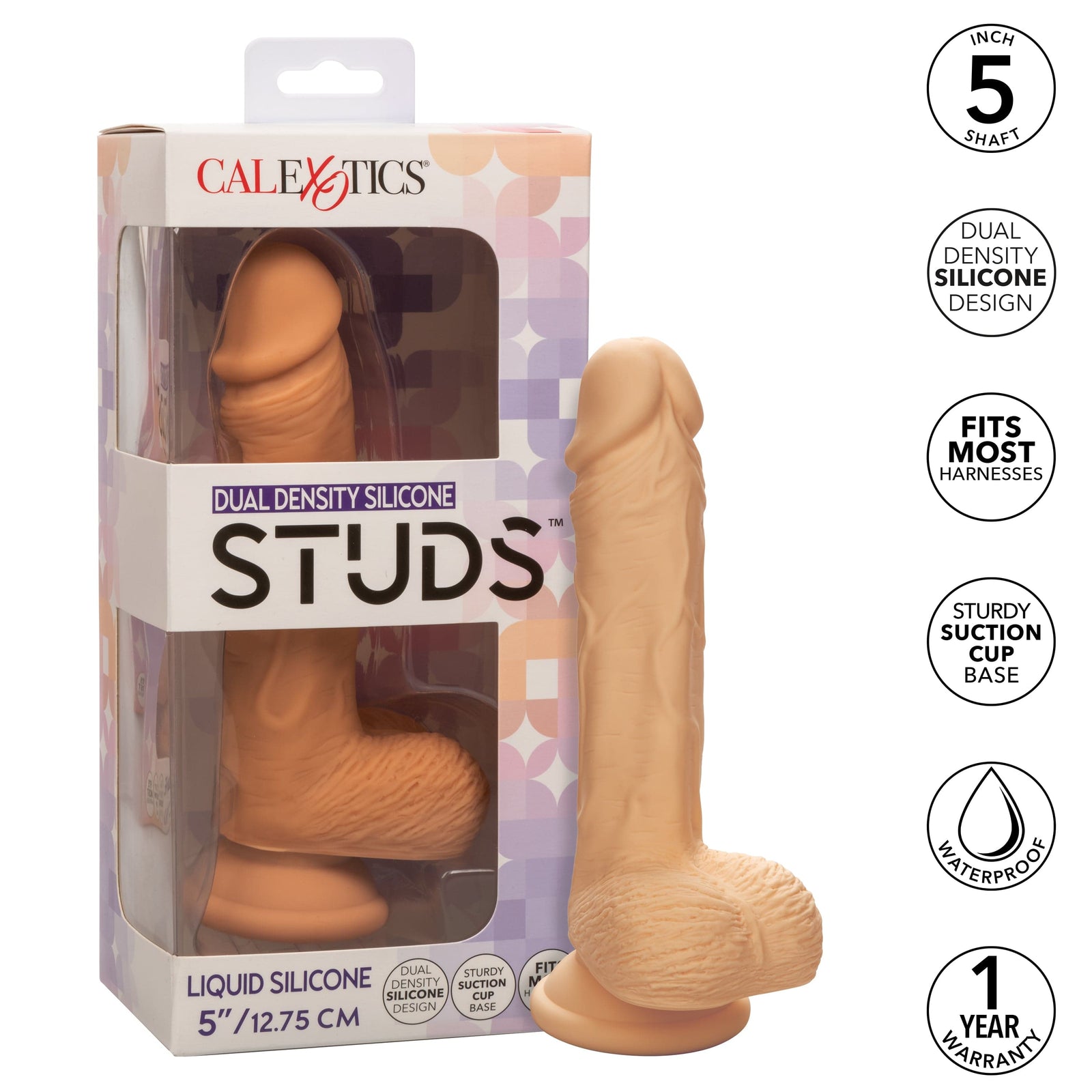California Exotics - Dual Density Silicone Studs Realistic Dildo Realistic Dildo with suction cup (Non Vibration) CherryAffairs
