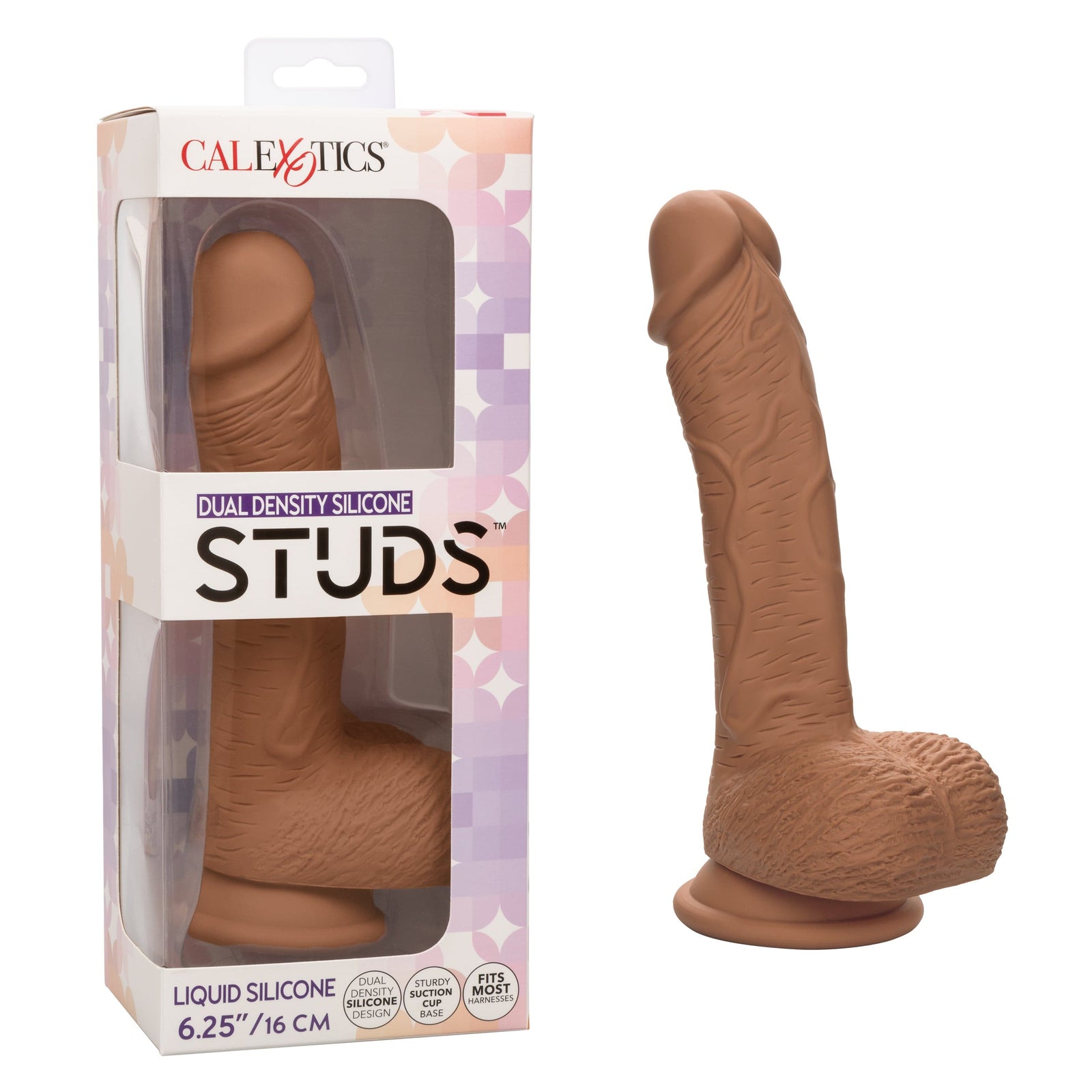 California Exotics - Dual Density Silicone Studs Realistic Dildo Realistic Dildo with suction cup (Non Vibration) CherryAffairs