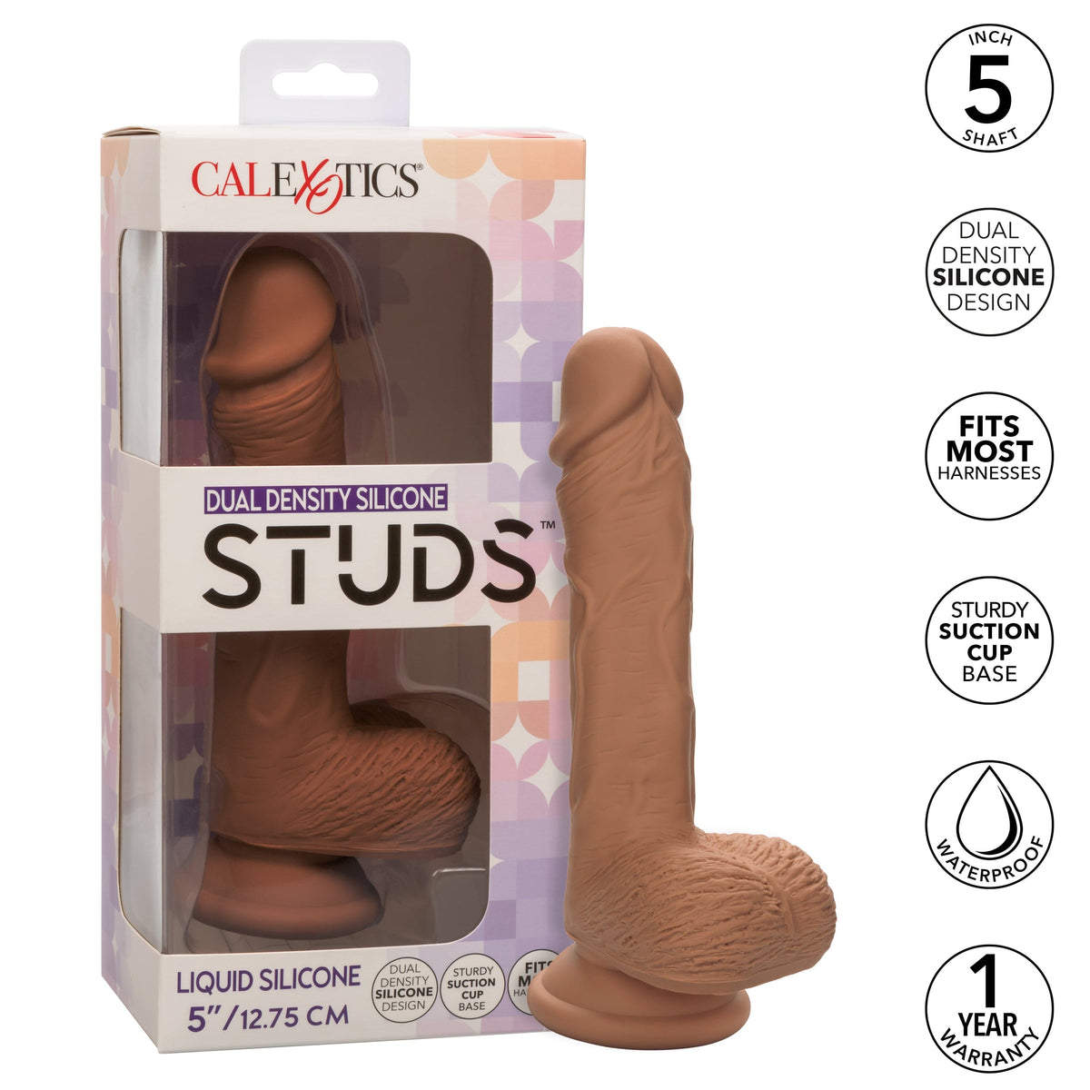 California Exotics - Dual Density Silicone Studs Realistic Dildo Realistic Dildo with suction cup (Non Vibration) CherryAffairs