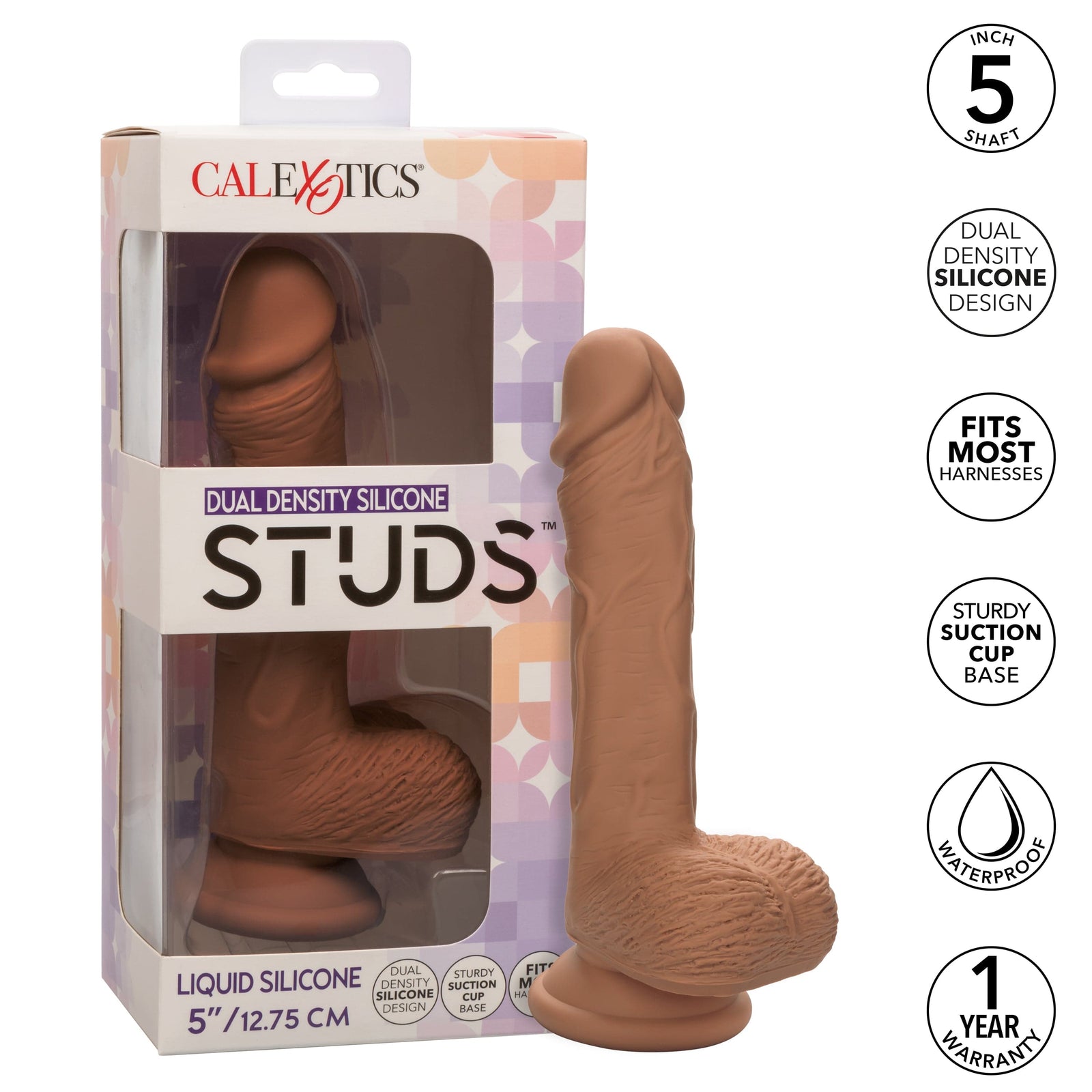 California Exotics - Dual Density Silicone Studs Realistic Dildo Realistic Dildo with suction cup (Non Vibration) CherryAffairs