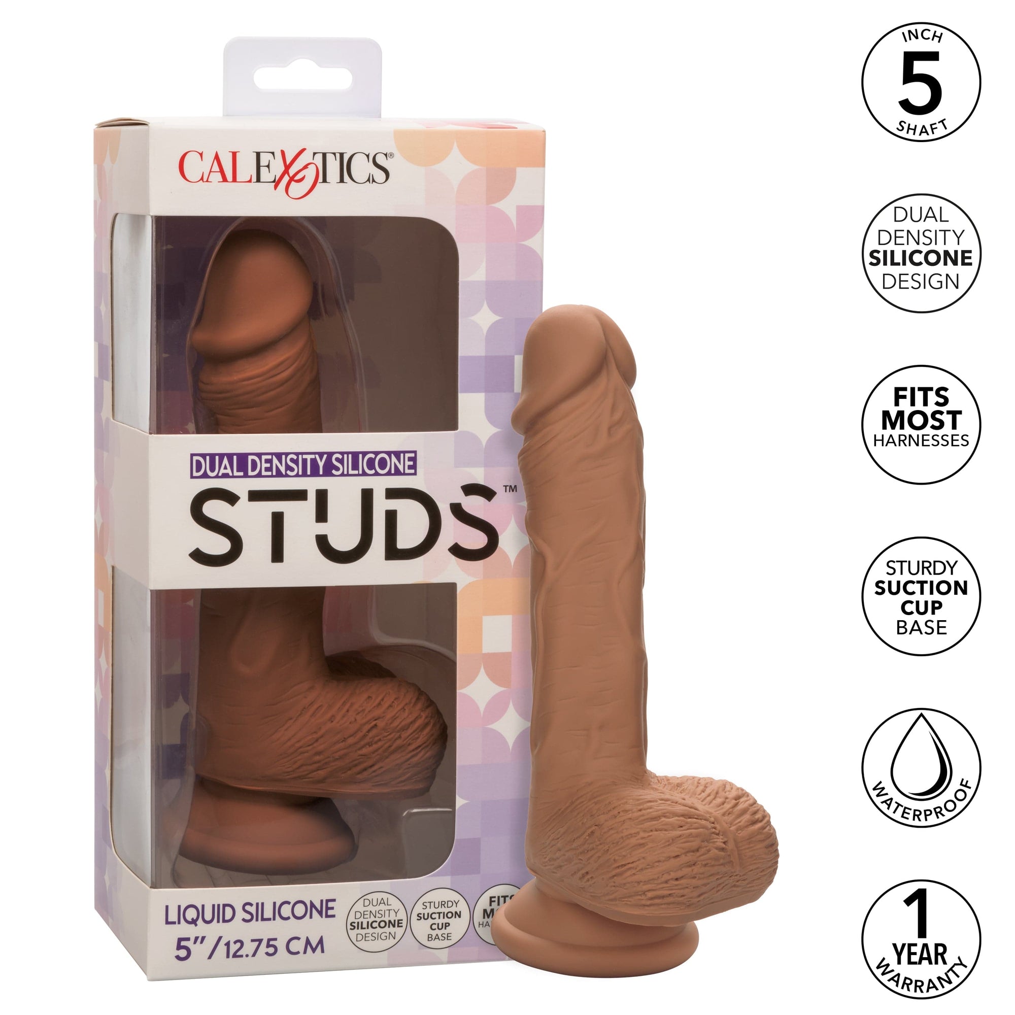 California Exotics - Dual Density Silicone Studs Realistic Dildo Realistic Dildo with suction cup (Non Vibration) CherryAffairs