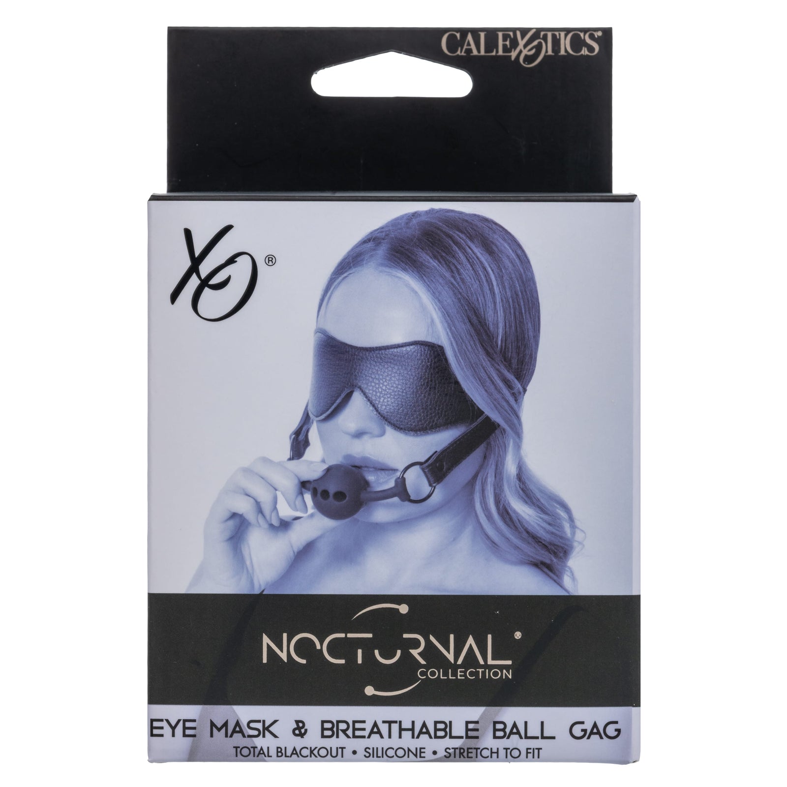 California Exotics - Nocturnal Collection Eye Mask and Breathable Ball Gag (Black) CE2136 CherryAffairs