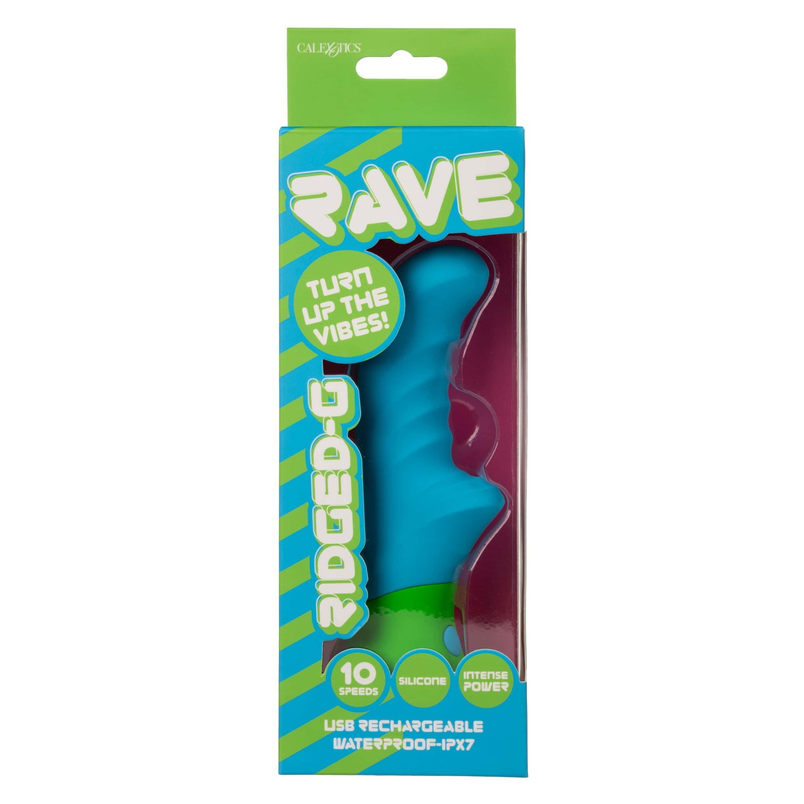 California Exotics - Rave Ridged G Spot Vibrator (Blue) CE2113 CherryAffairs