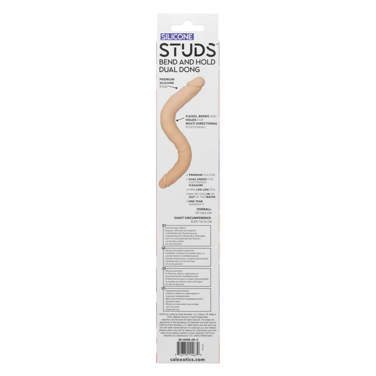 California Exotics - Silicone Studs Bend and Hold Dual Dong Dildo 12" CherryAffairs