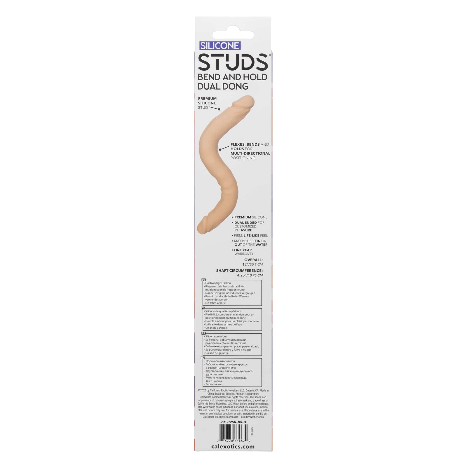 California Exotics - Silicone Studs Bend and Hold Dual Dong Dildo 12" CherryAffairs