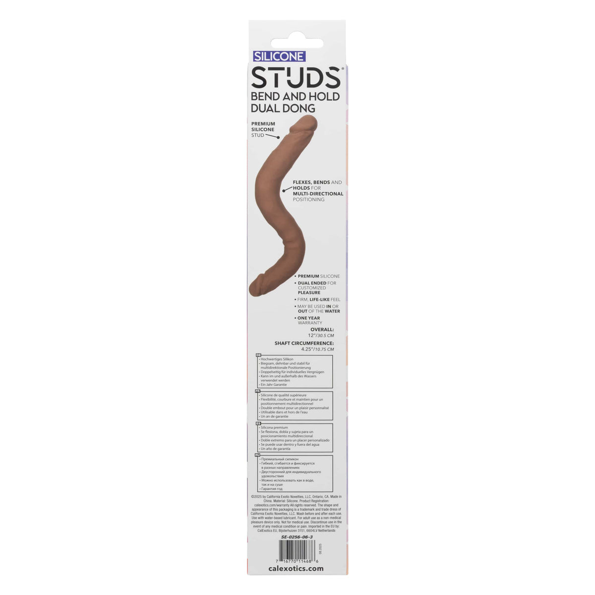 California Exotics - Silicone Studs Bend and Hold Dual Dong Dildo 12" CherryAffairs