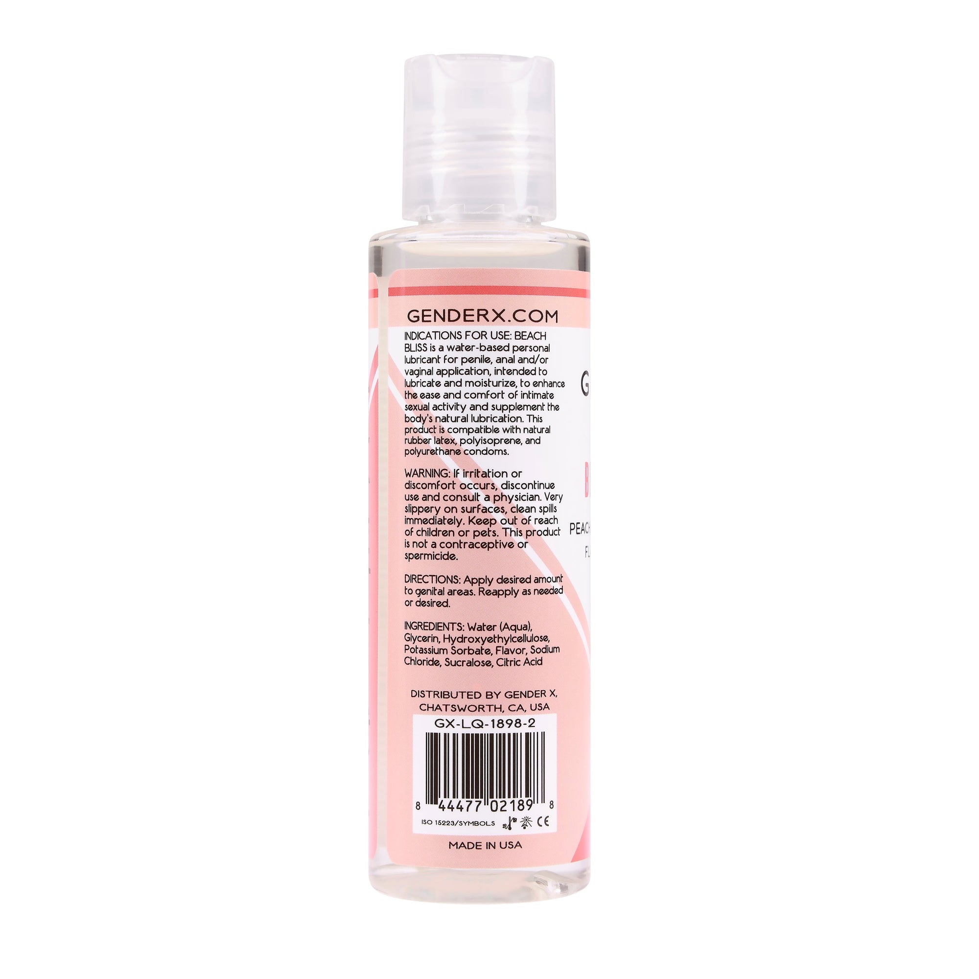 Evolved - Gender X Beach Bliss Peach Orange Cranberry Flavored Lube - Lube (Water Based)
