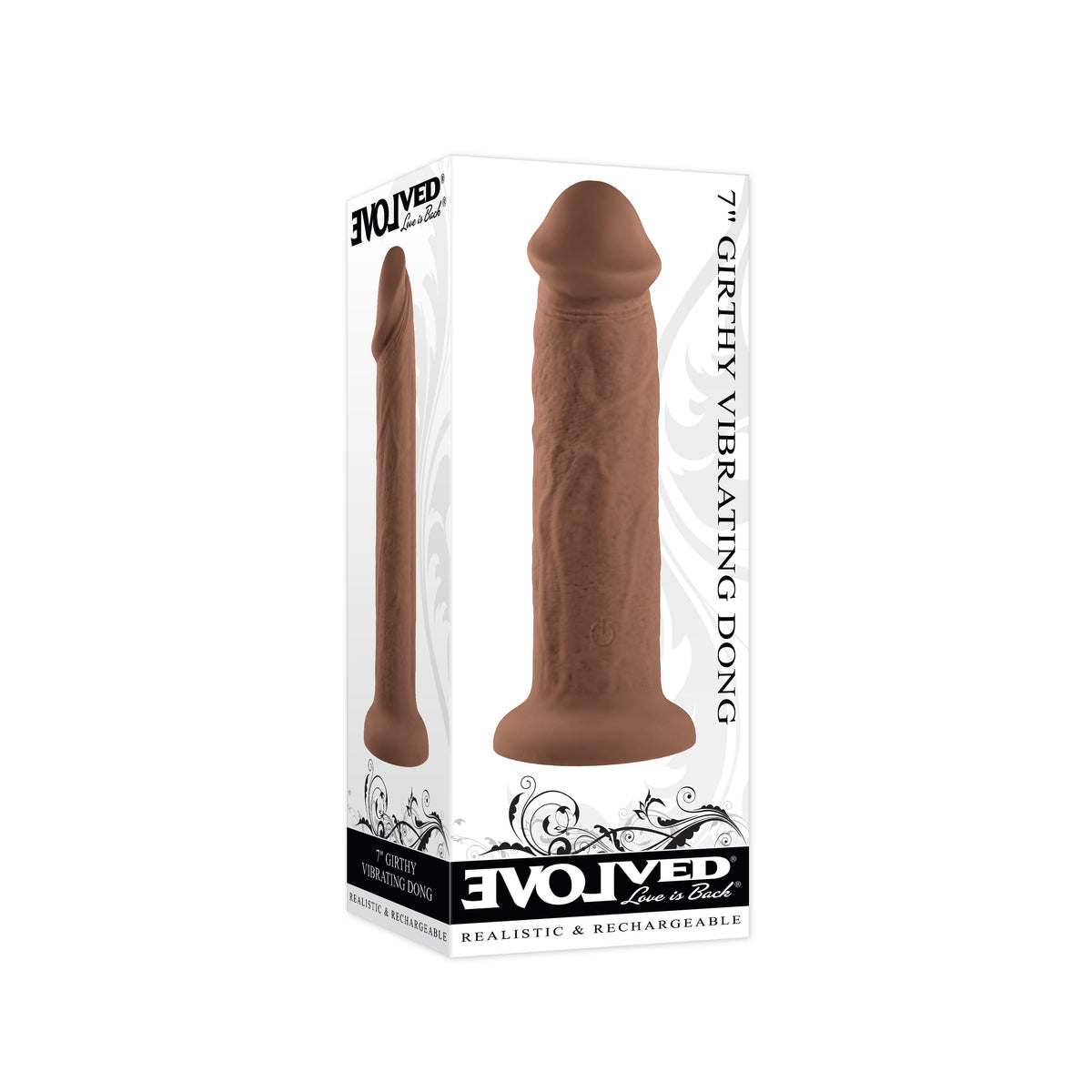 Evolved - Girthy Vibrating Realistic Dong 7’’ - Realistic Dildo with suction cup (Vibration) Rechargeable