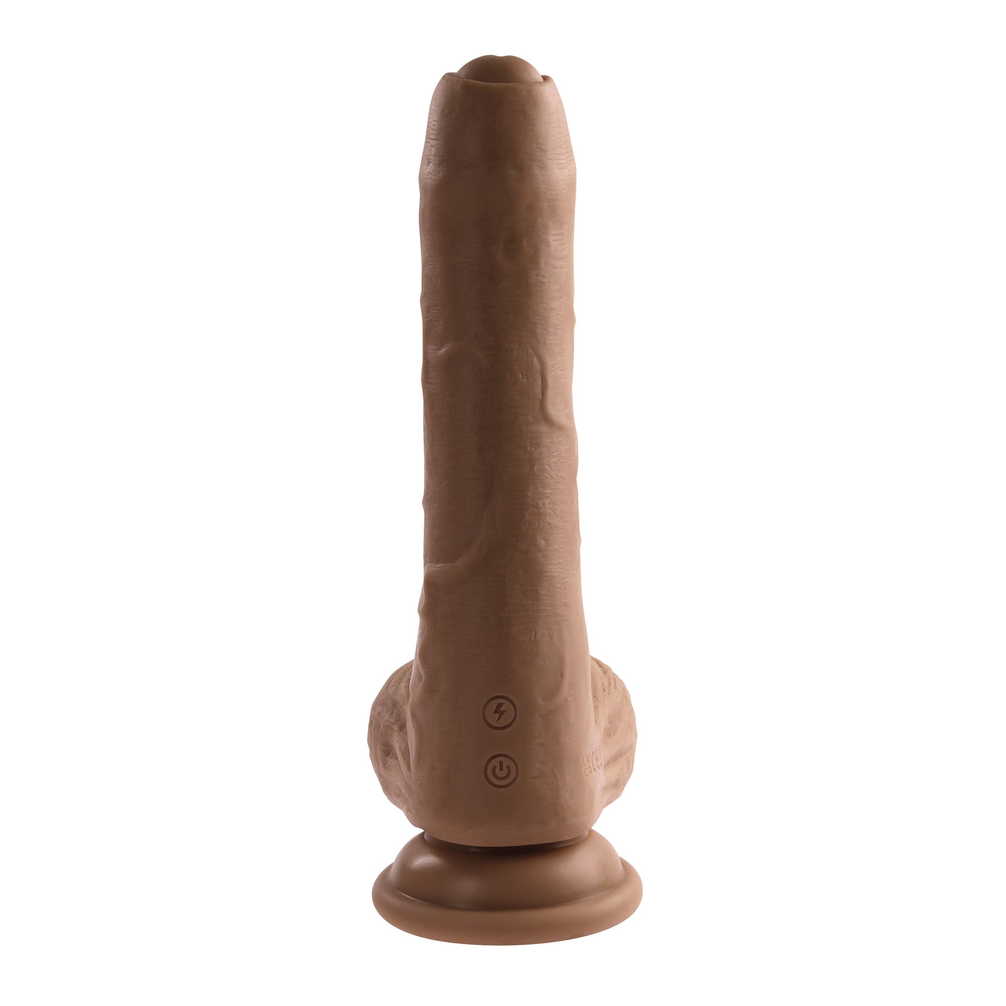 Evolved - Peek A Boo Uncircumcised Realistic Vibrating Dildo 8’’ - Realistic Dildo with suction cup (Vibration)
