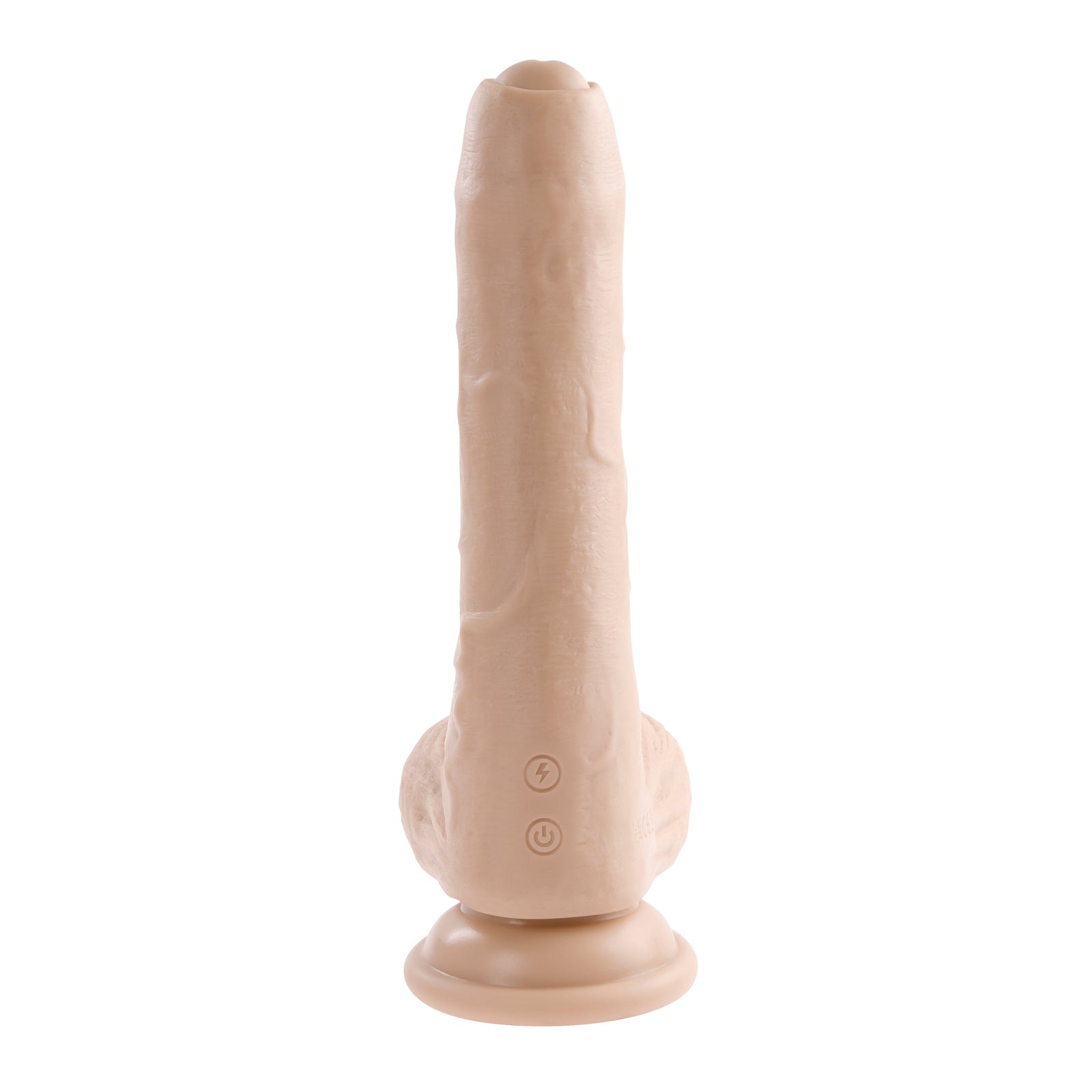 Evolved - Peek A Boo Uncircumcised Realistic Vibrating Dildo 8’’ - Realistic Dildo with suction cup (Vibration)