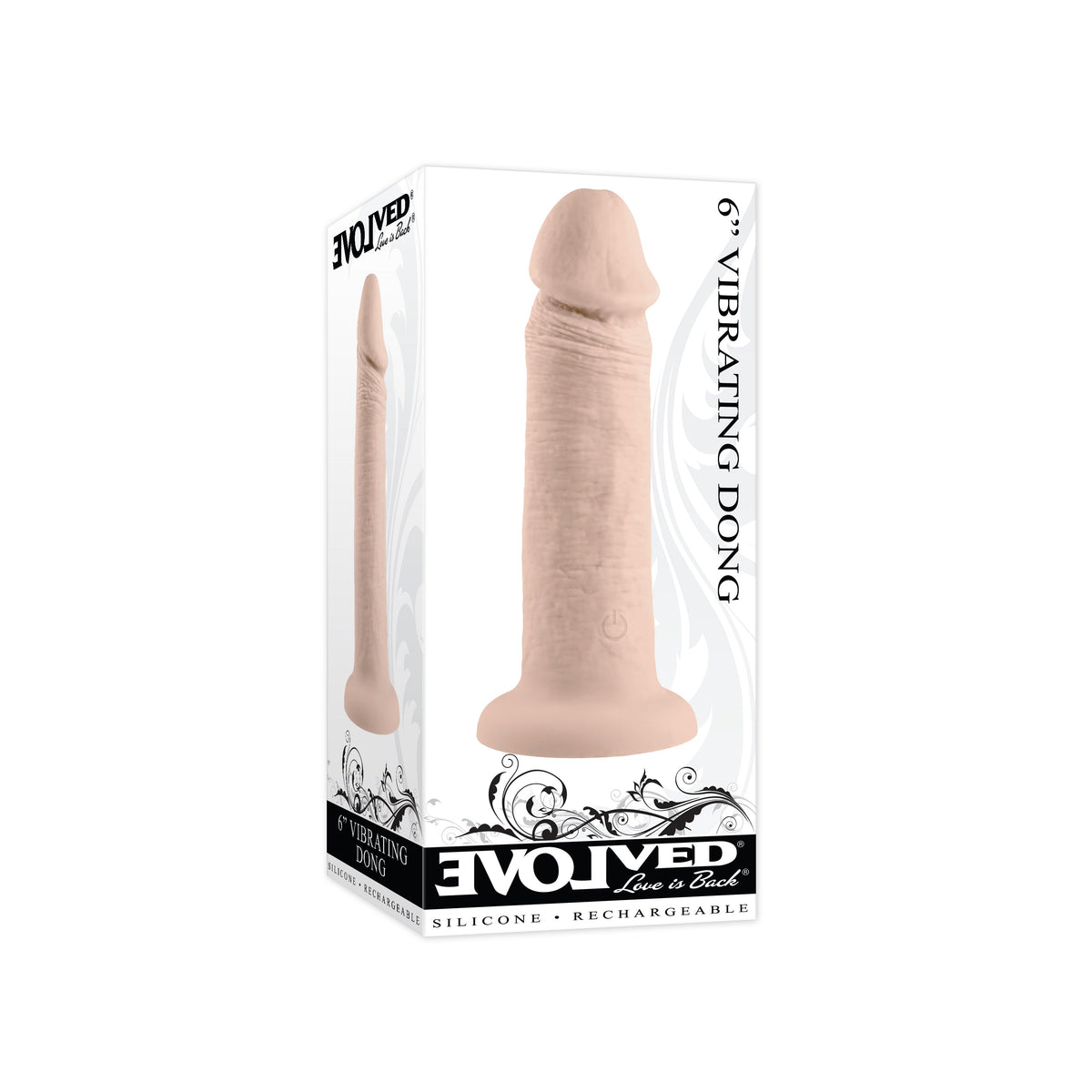 Evolved - Vibrating Realistic Dong 6’’ - Realistic Dildo with suction cup (Vibration) Rechargeable