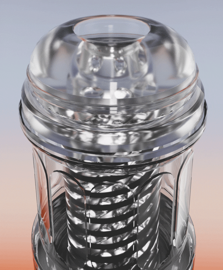 Galaku - Advanced Manual Spiral Male Masturbator Cup - Masturbator Resusable Cup (Non Vibration)
