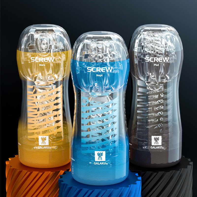 Galaku - Screw Suction Onacup Stroker Masturbator Cup - Masturbator Resusable Cup (Non Vibration)