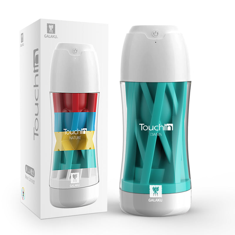 Galaku - Touch In Vibrating Masturbator Cup Stroker - Masturbator Soft Stroker (Vibration) Rechargeable